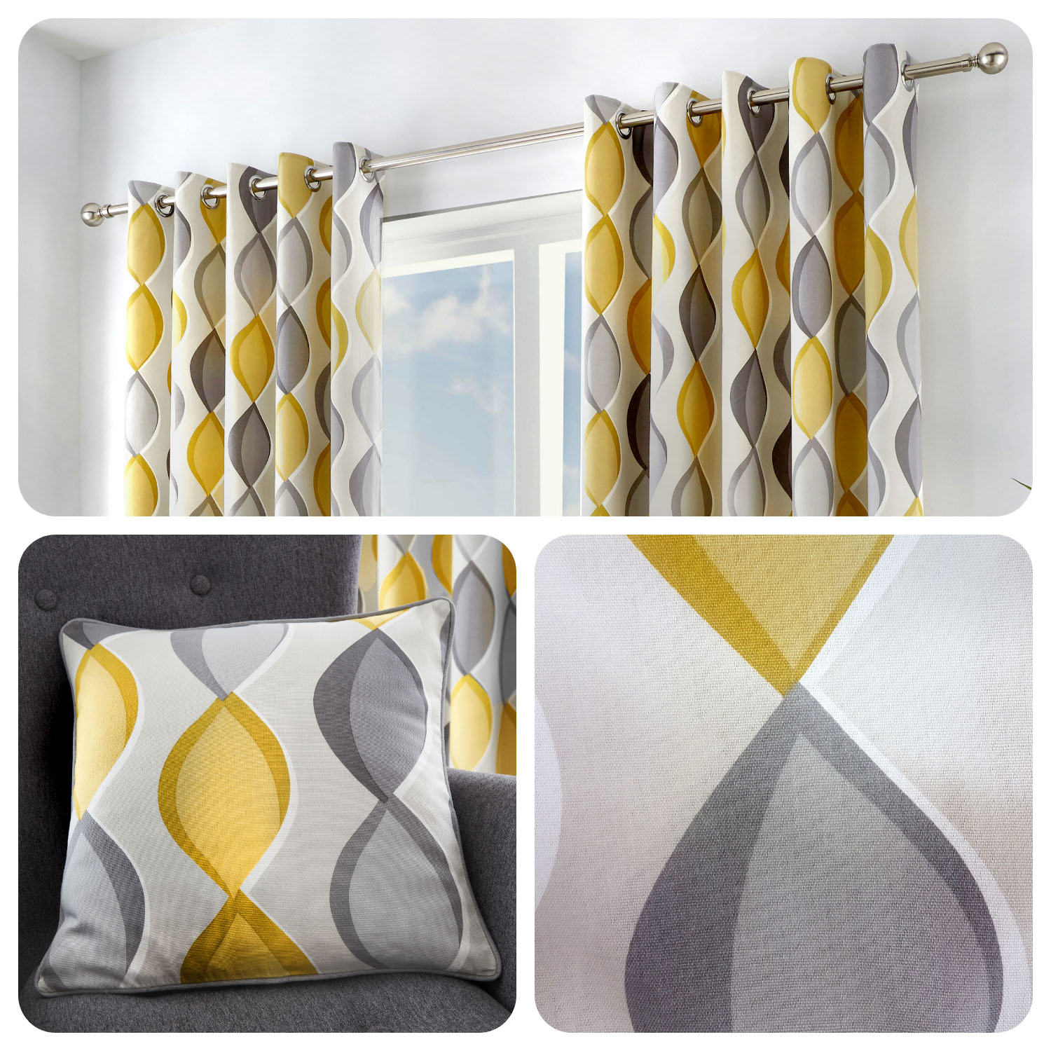 grey and yellow curtains for living room